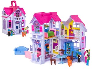 Domek dla lalek z mebelkami coutry house