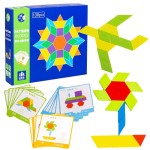 Drewniana układanka klocki puzzle montessori 