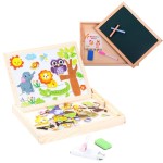 Edukacyjna tablica kredowo-magnetyczna magnesy 151 el.