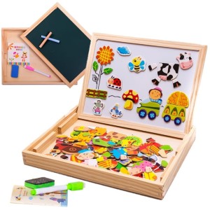 Edukacyjna tablica kredowo-magnetyczna magnesy 159 el.