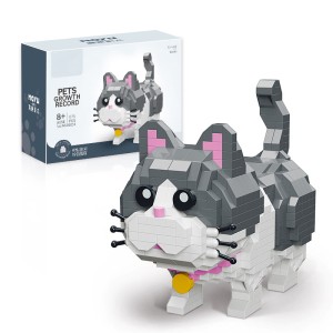 Klocki konstrukcyjne kotek figurka 3D 673  el.