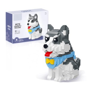 Klocki konstrukcyjne Pies husky figurka 3D 796  el.