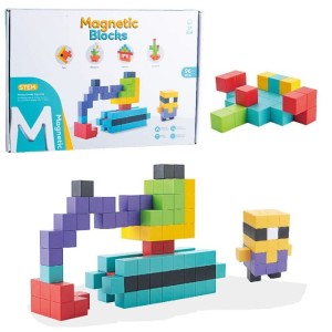 Klocki edukacyjne magnetyczne 3D 96 el.