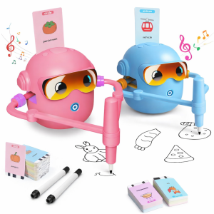 Robot edukacyjny interaktywny nauka rysowania zestaw fiszki mazaki 100 kart